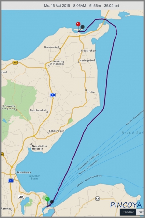 „von Travemünde -> nach HHafen / Ortmühle“