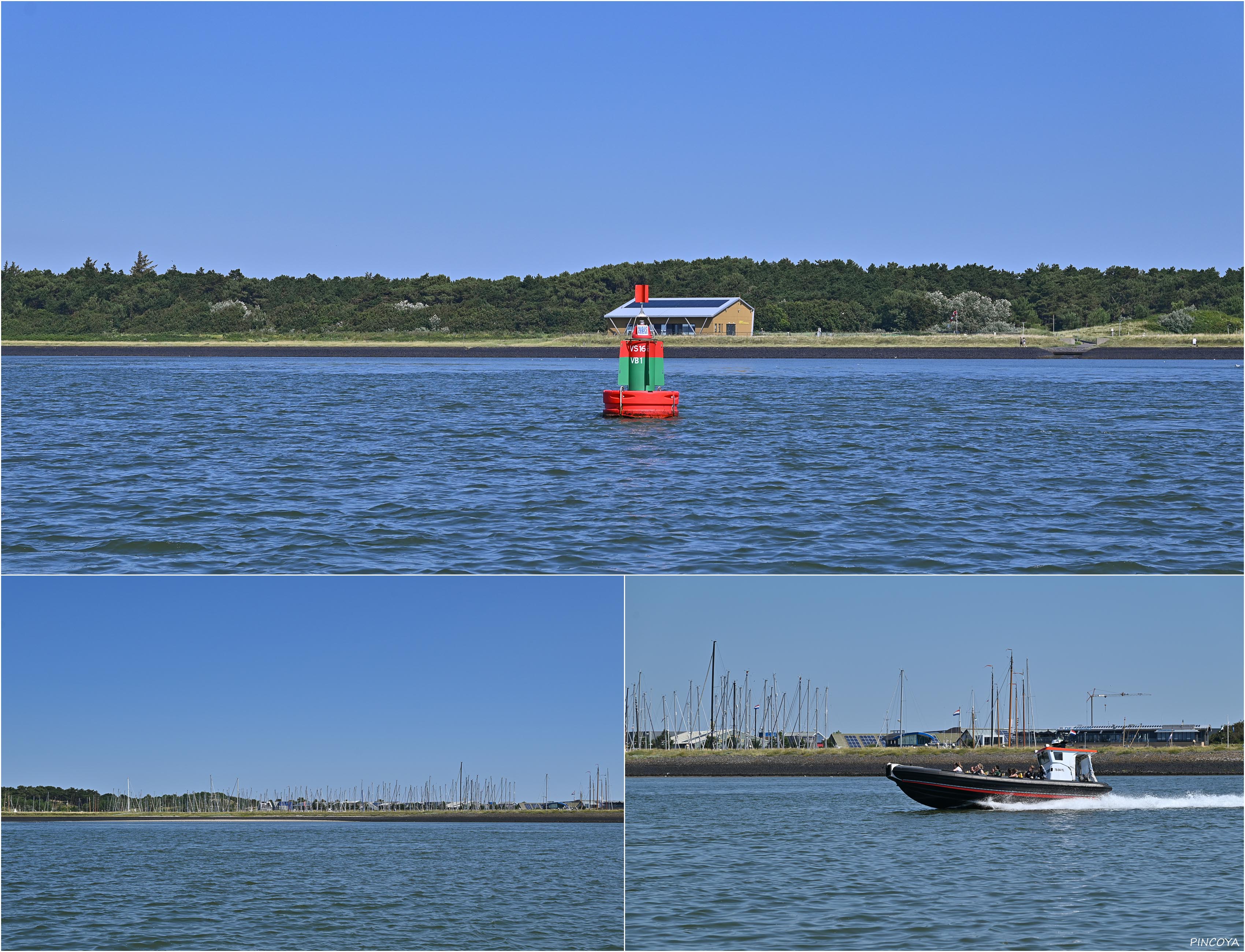 „Auf unserem Ankerplatz südwestlich der Marina Vlieland.“