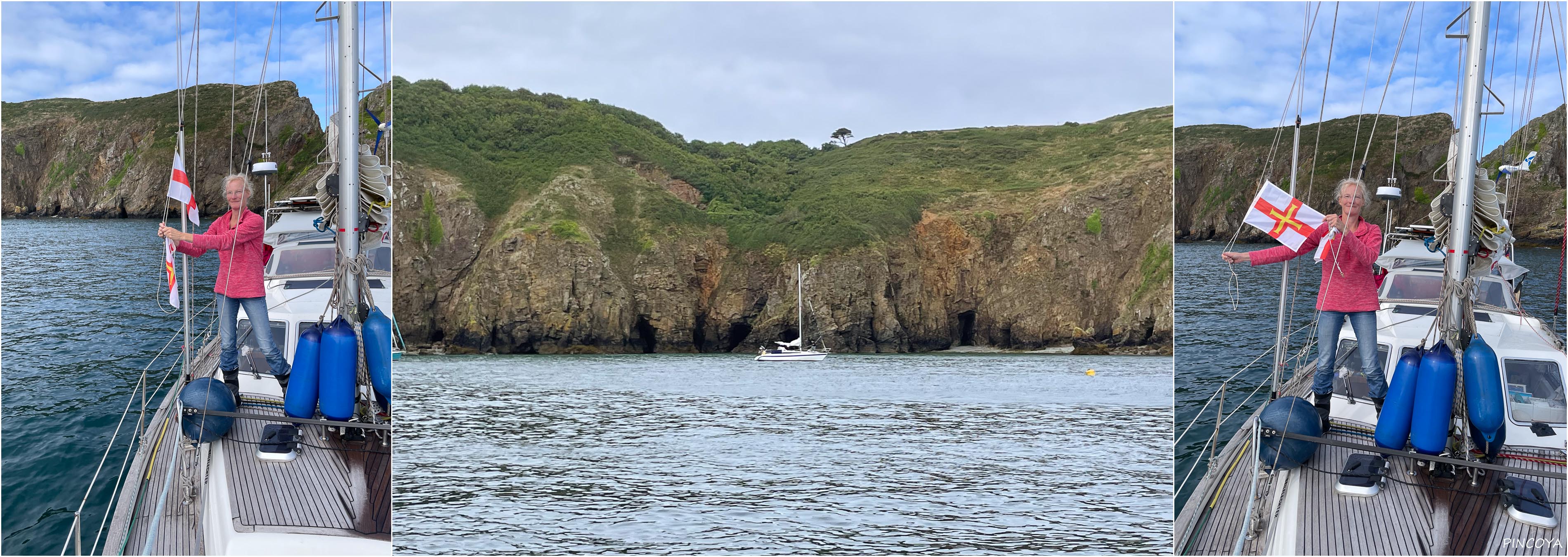 „Sark hat nicht wie Alderney eine eigene Flagge, deswegen setzen wir mal Guernsey.“