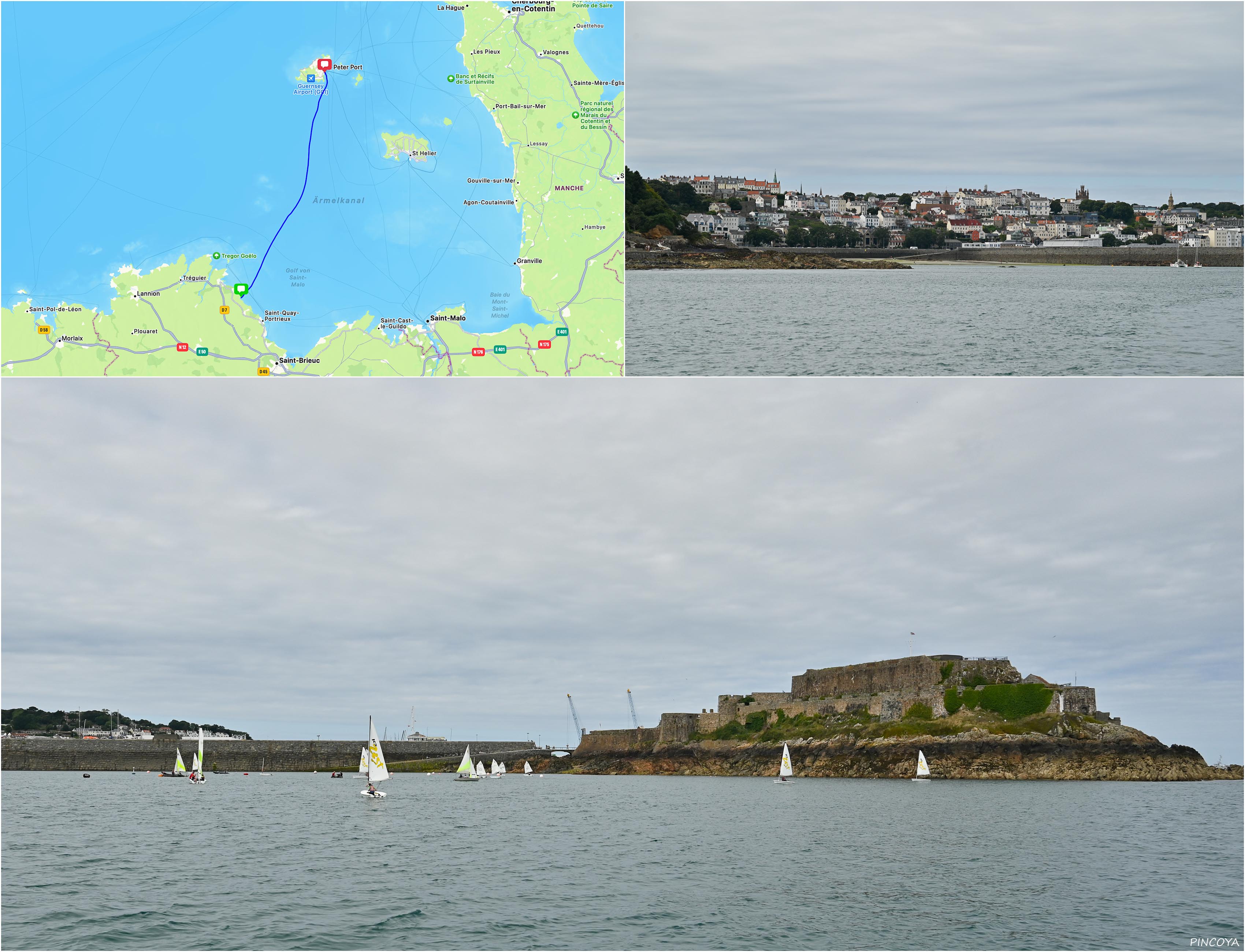 „von Guernsey, Saint Peter Port -> in die Anse de Brèhec in Frankreich“