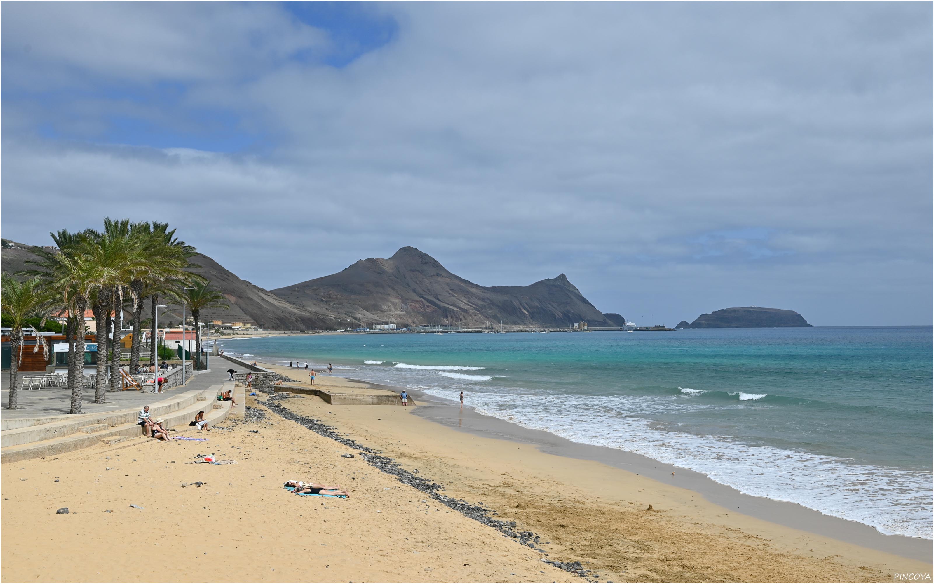 „Der Strand vor Vila Baleira, der Hauptstadt von Porto Santo“