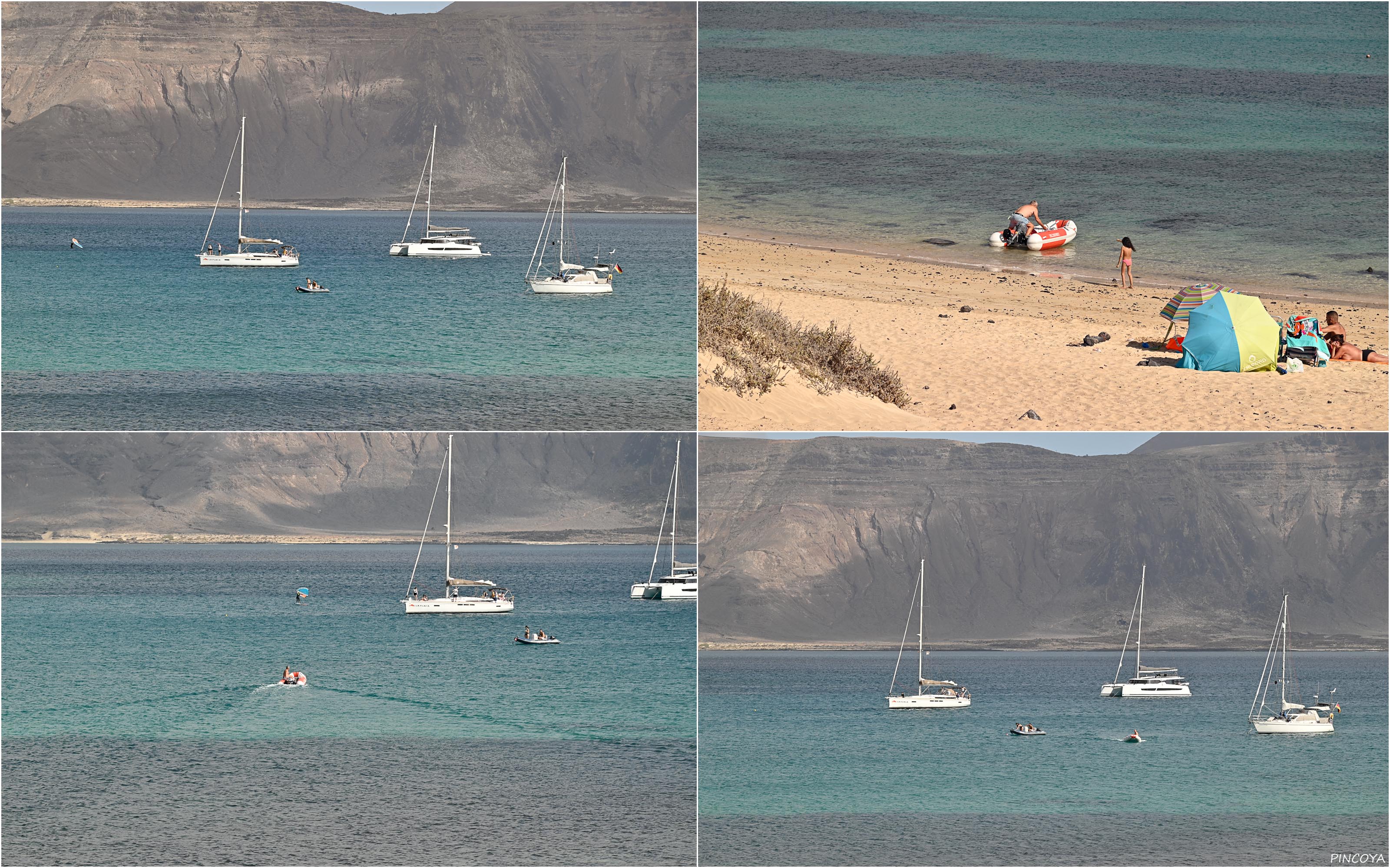 „Unsere Ankerboje ist sehr beliebt, heute ist es nur ein kleines Rib, aber auch ausgewachsene Motorboote haben sie schon als Mooring genommen. Also schnell zurück und als Alternative die Moorings der Touri-Katamarane anbieten.“