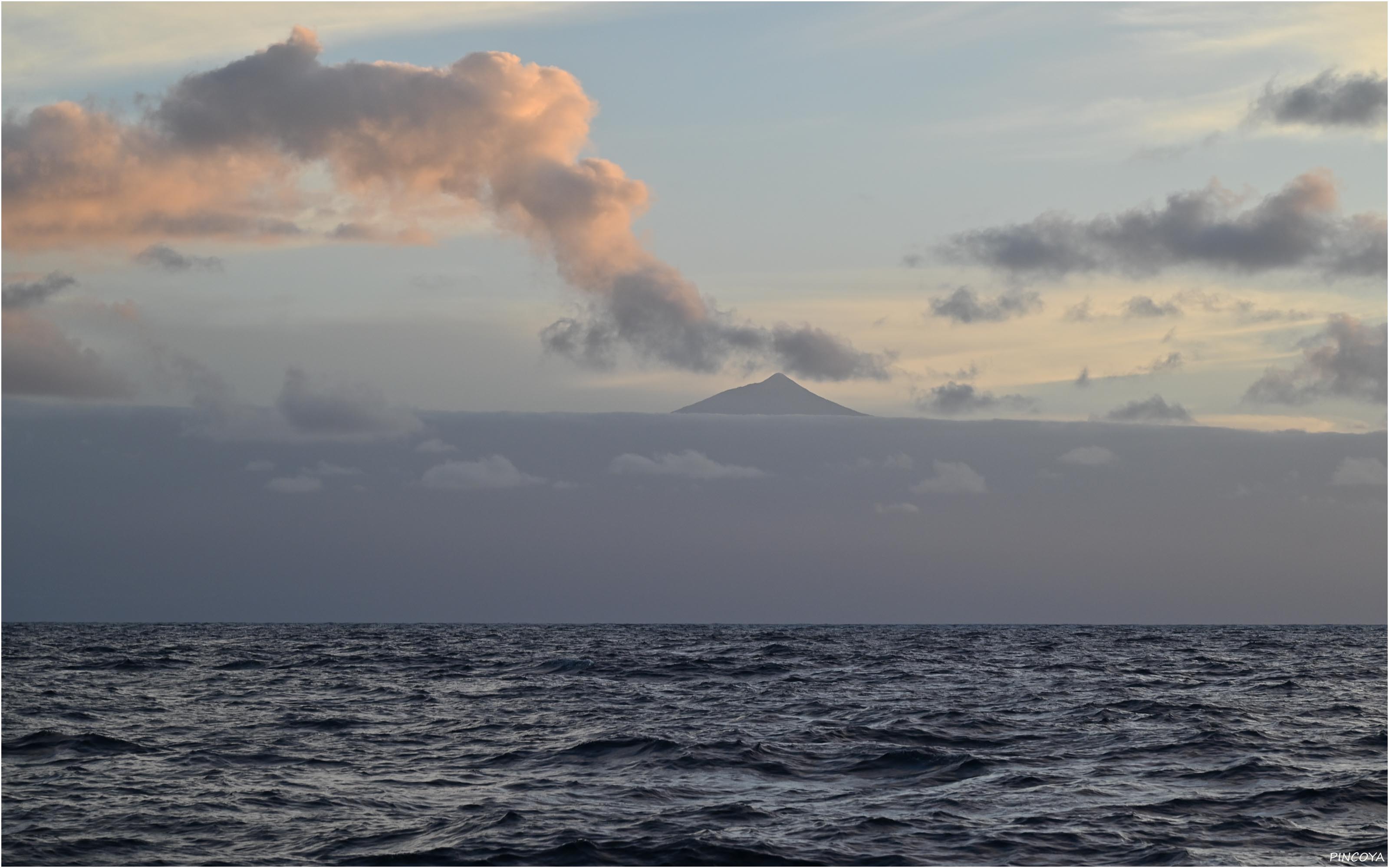 „Am Abend ist nur etwas von Teneriffa zu sehen, der Pico del Teide“