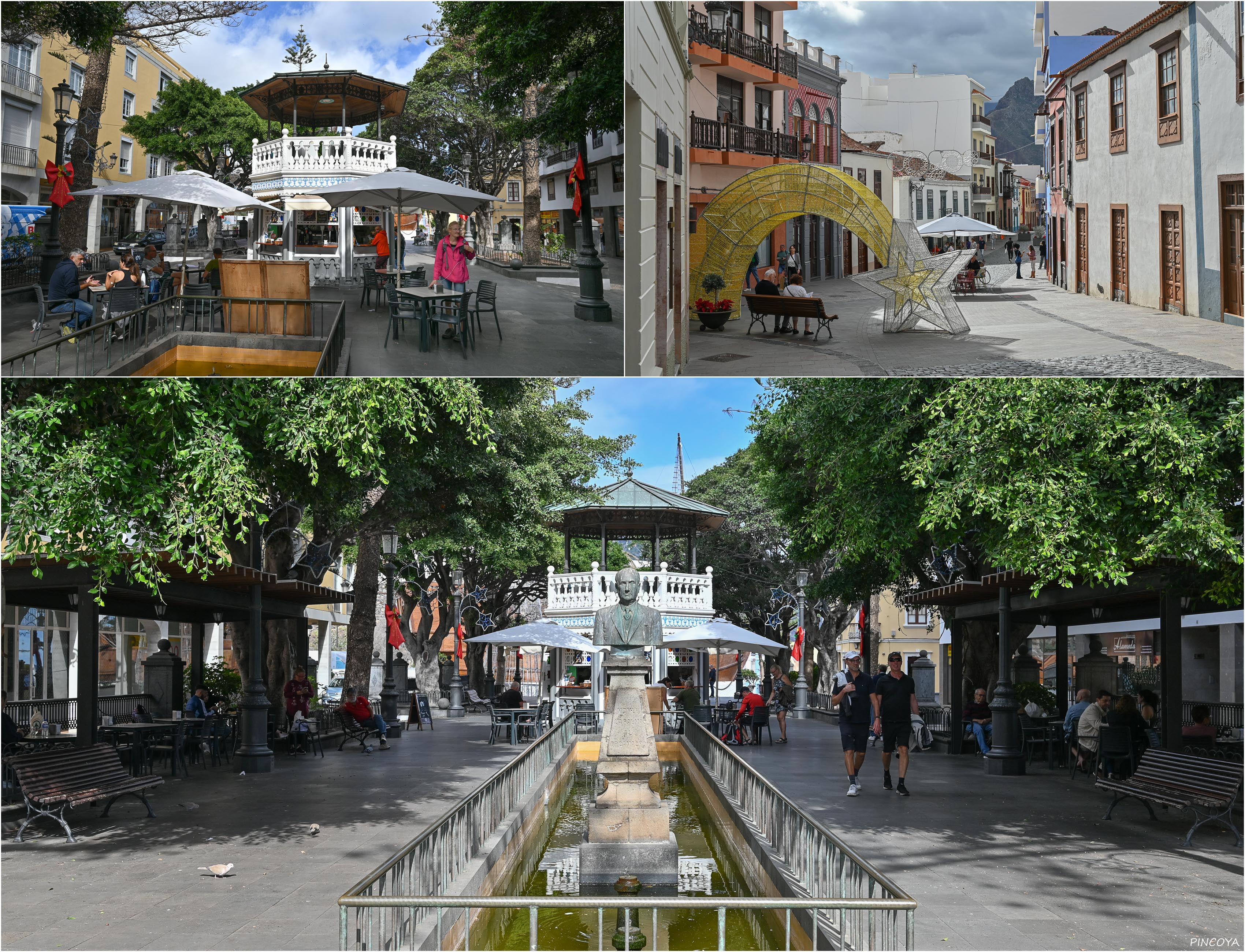 „In der Fußgängerzone der Altstadt gibt es einen Kaffee.“