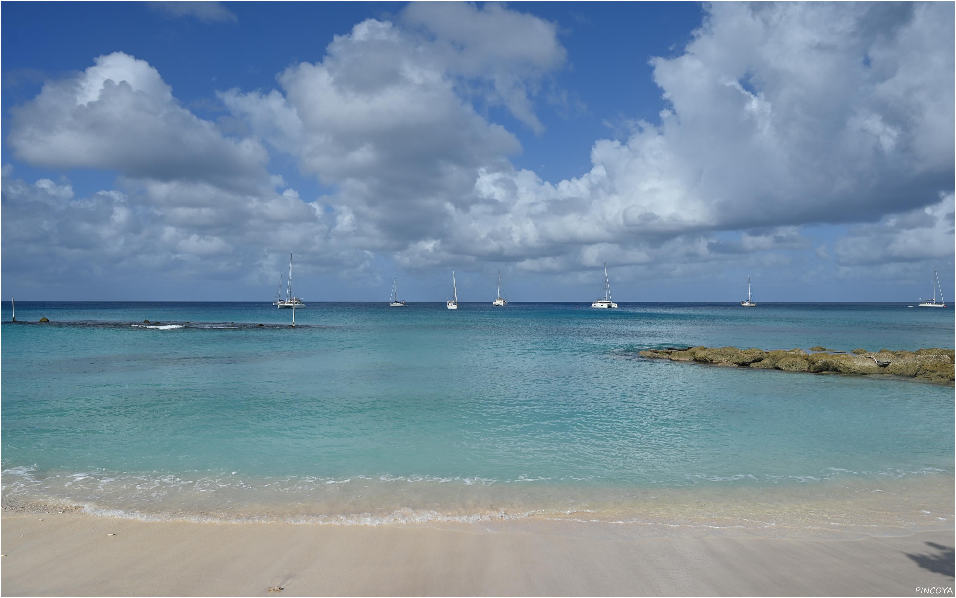 „Blick vom Strand auf das Ankerfeld“